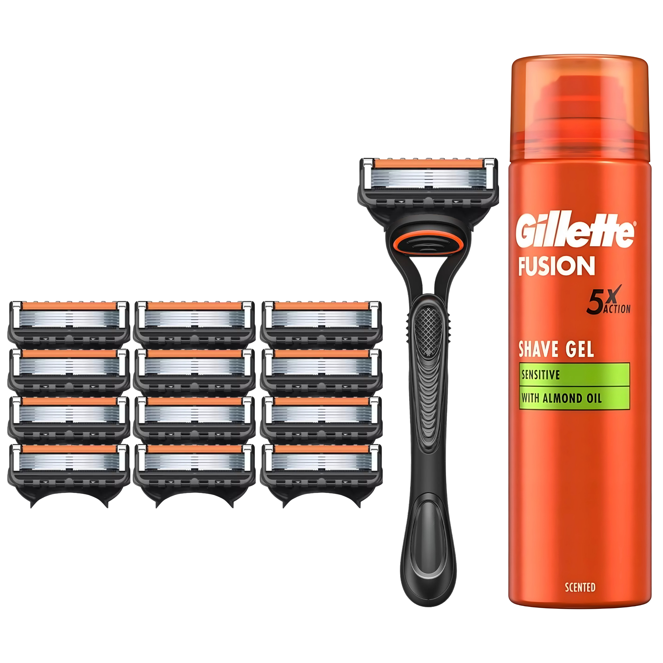 RASIERKLINGEN FÜR GILLETTE FUSION 5 PROGLIDE ERSATZ KLINGEN + GRIFF + SCHAUM SET