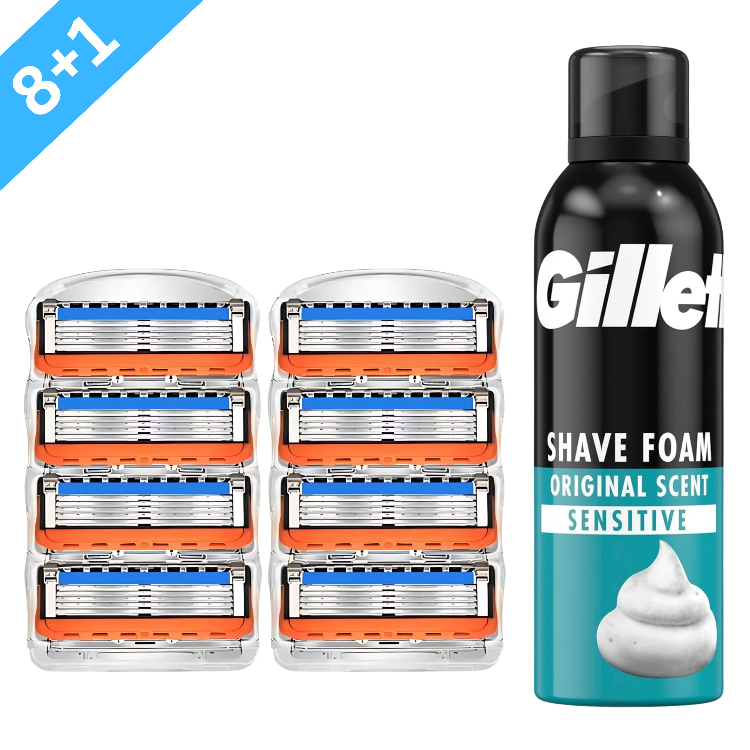 Rasierklingen Fusion 5 + Rasierschaum 200ml