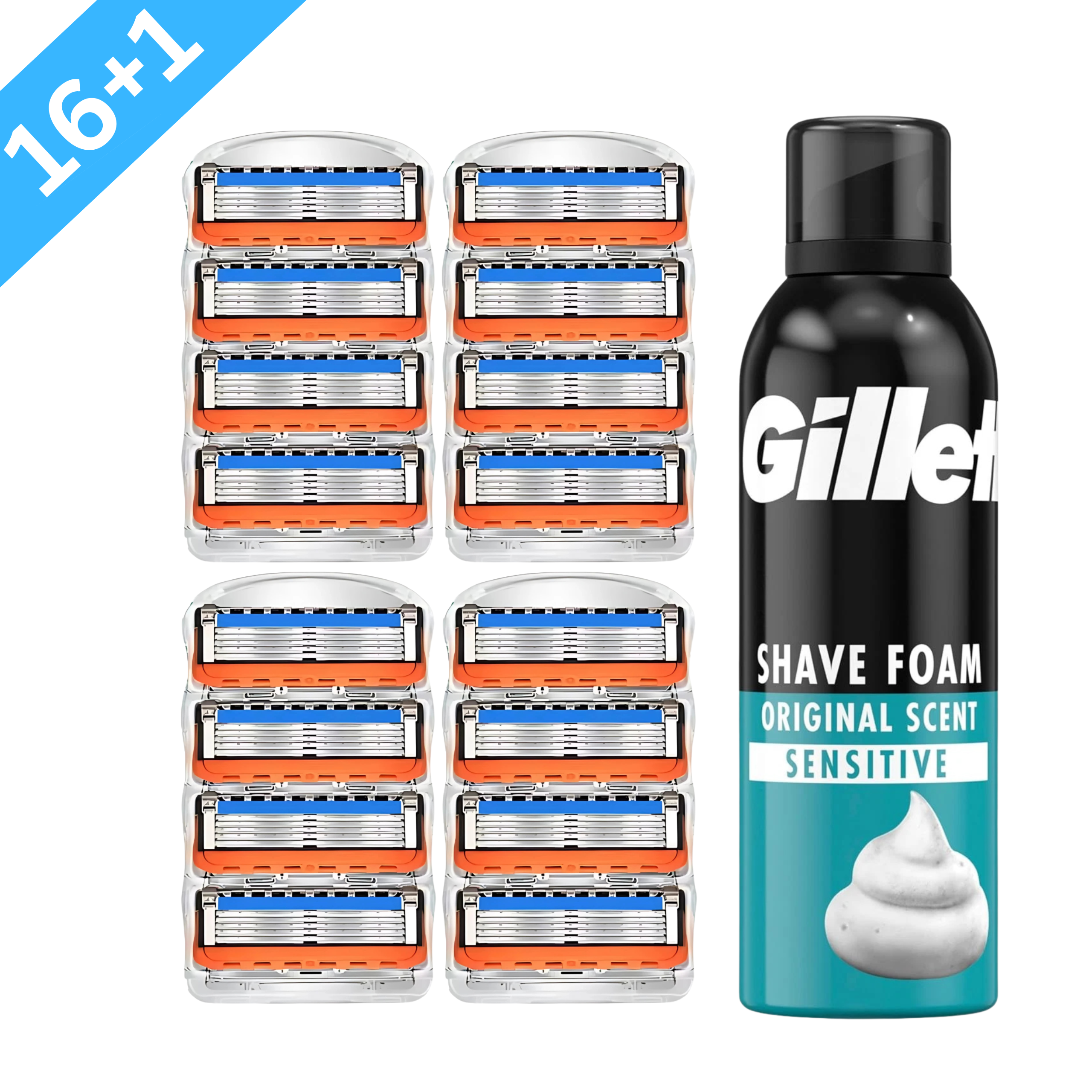 Rasierklingen Fusion 5 + Rasierschaum 200ml