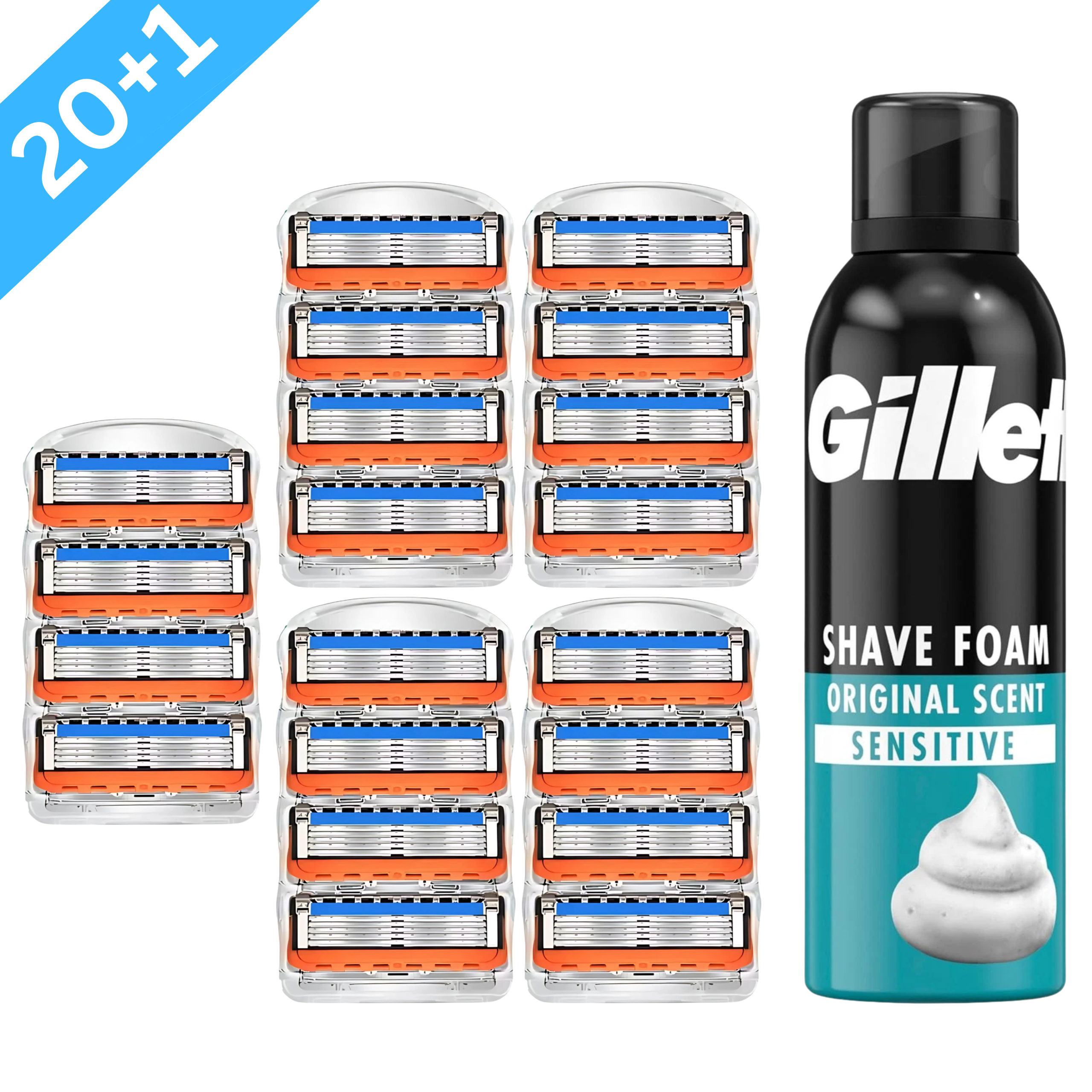 Rasierklingen Fusion 5 + Rasierschaum 200ml