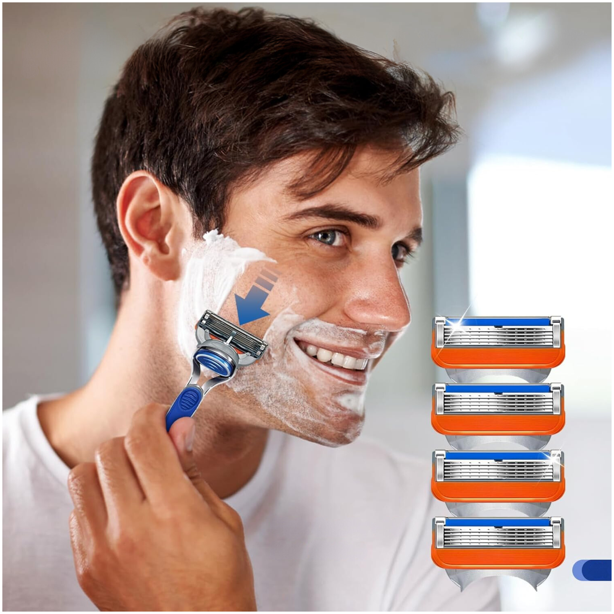 RASIERKLINGEN FÜR GILLETTE FUSION 5 EDELSTAHL-KLINGEN ERSATZ