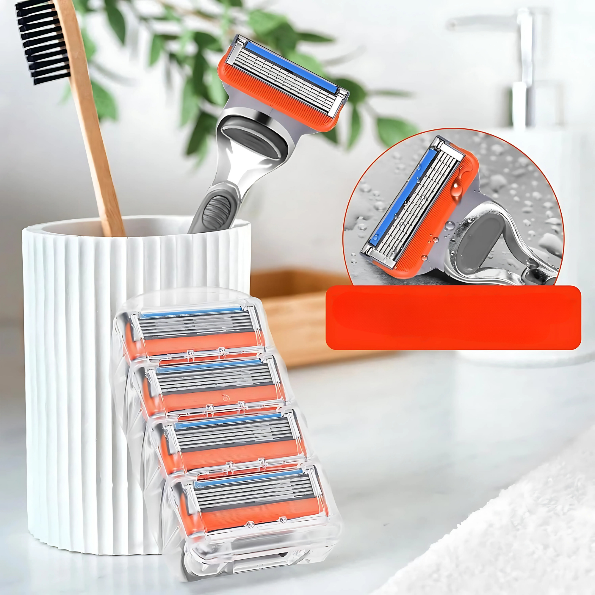 RASIERKLINGEN FÜR GILLETTE FUSION 5 EDELSTAHL-KLINGEN ERSATZ