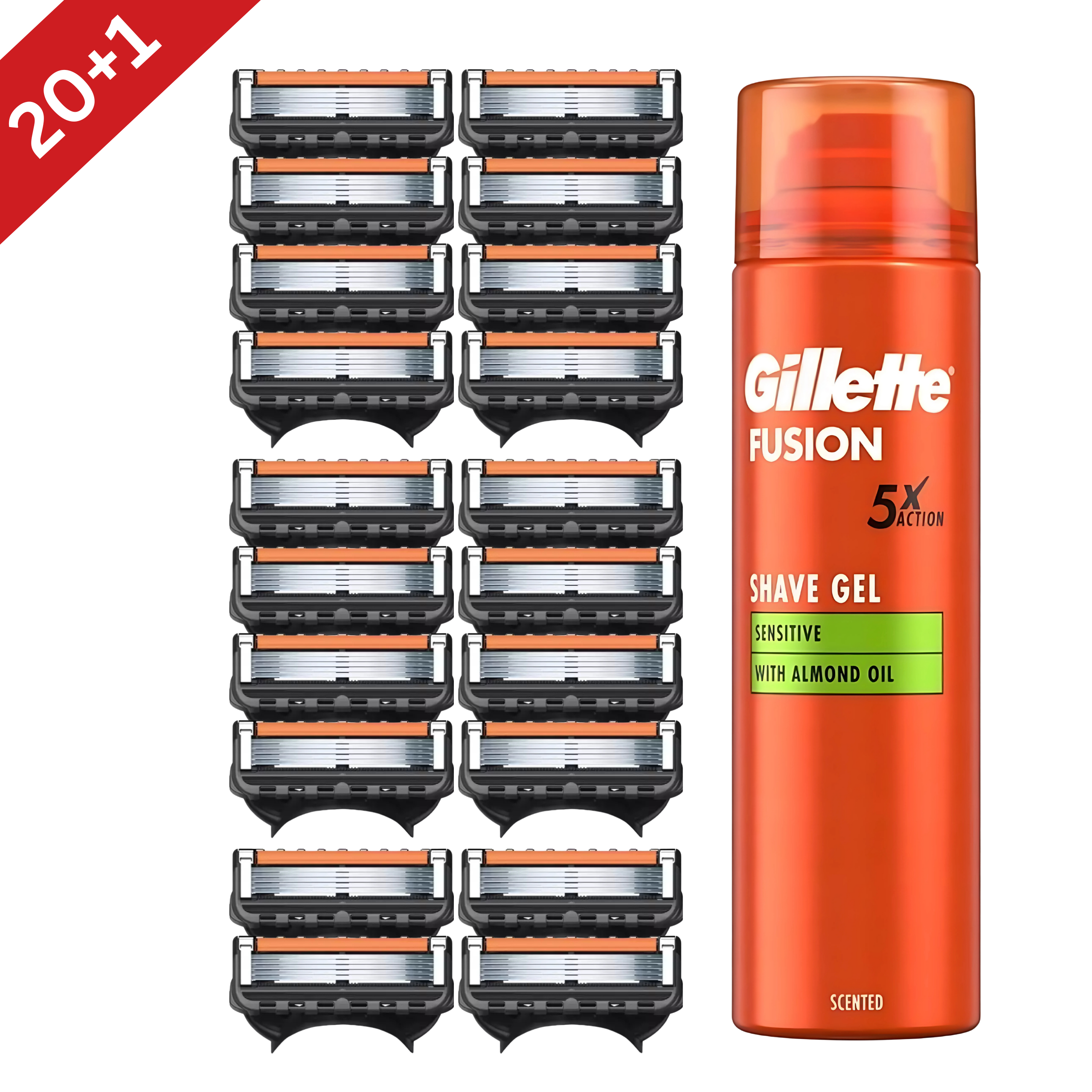 Rasierklingen Fusion 5 Proglide + Rasierschaum 200ml