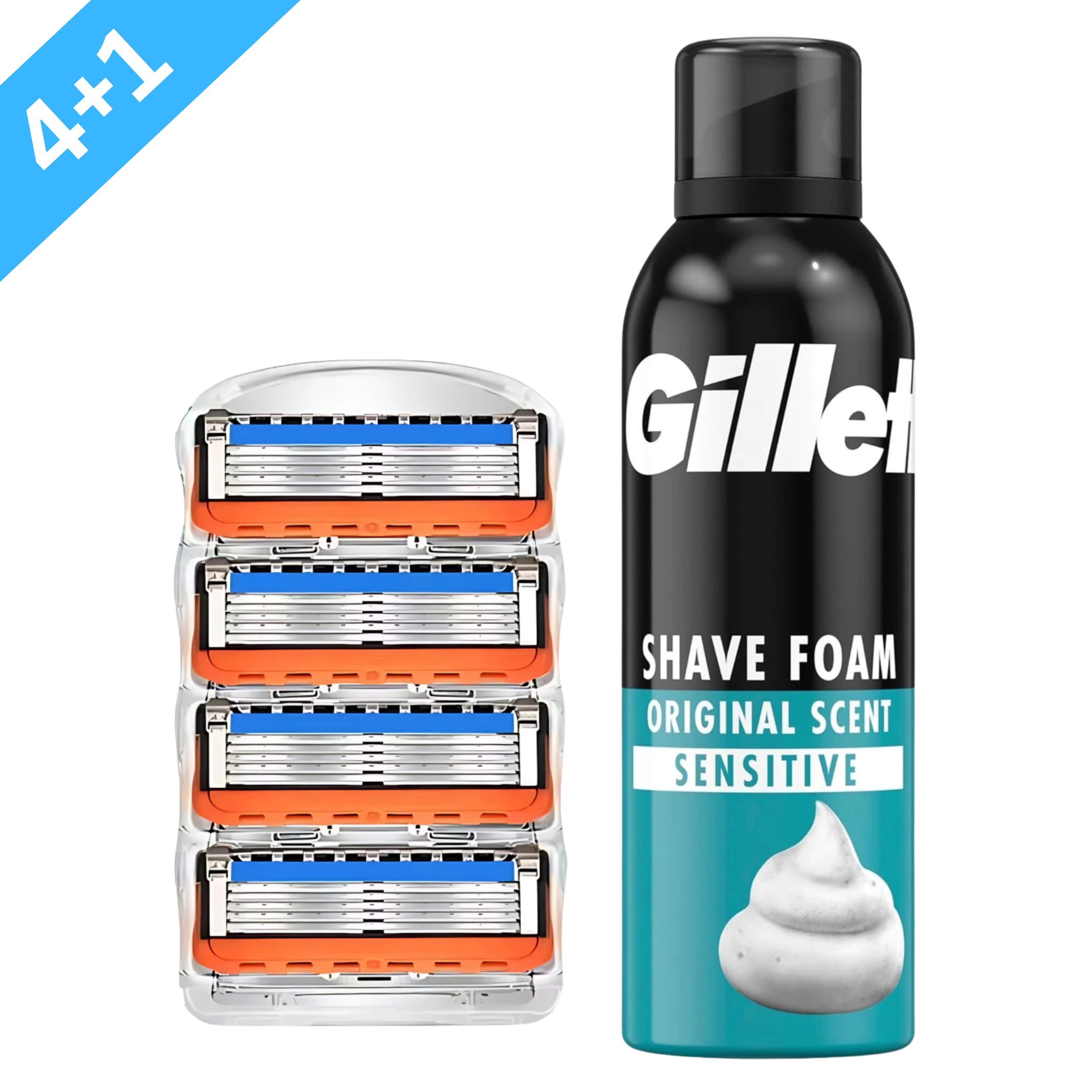 Rasierklingen Fusion 5 + Rasierschaum 200ml