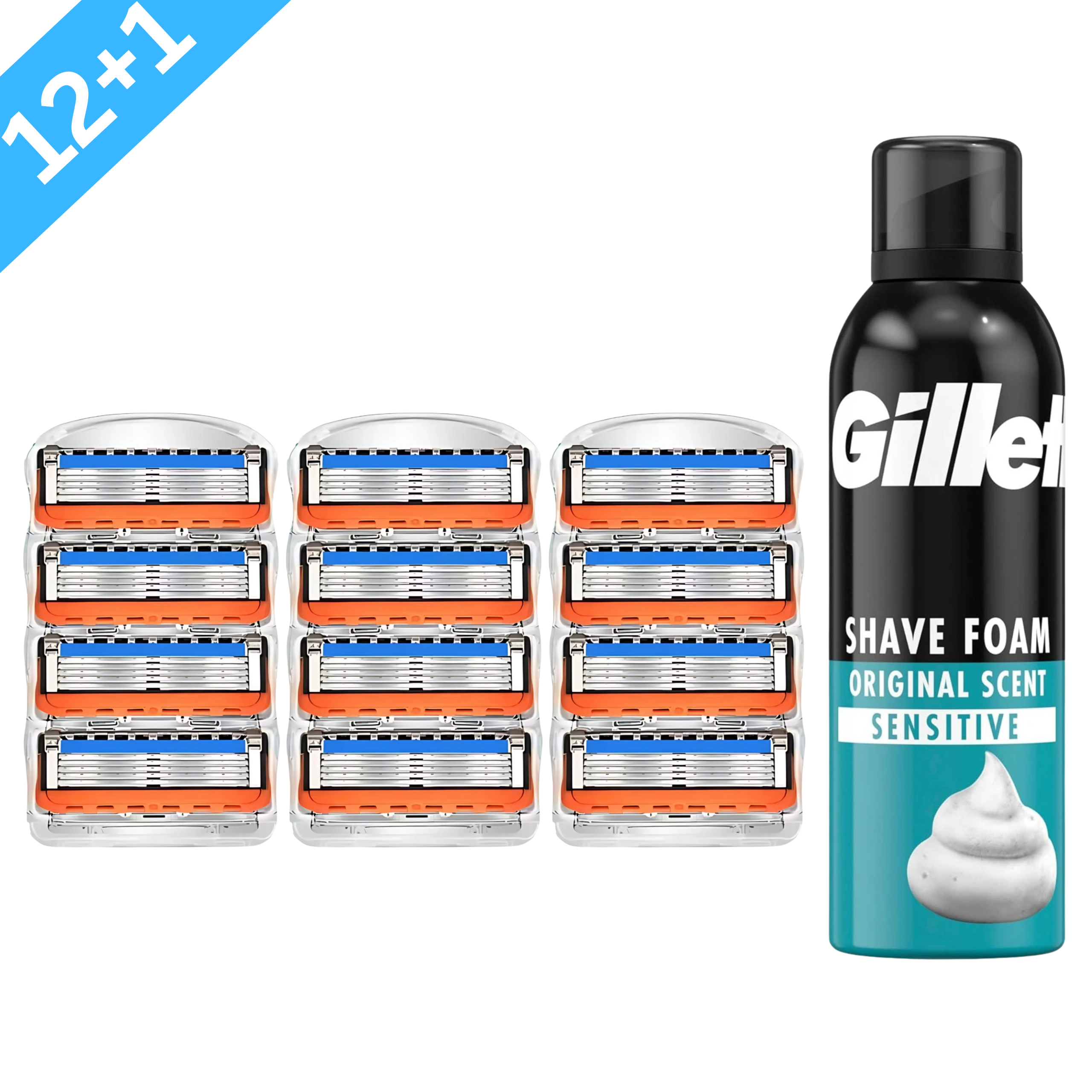 Rasierklingen Fusion 5 + Rasierschaum 200ml