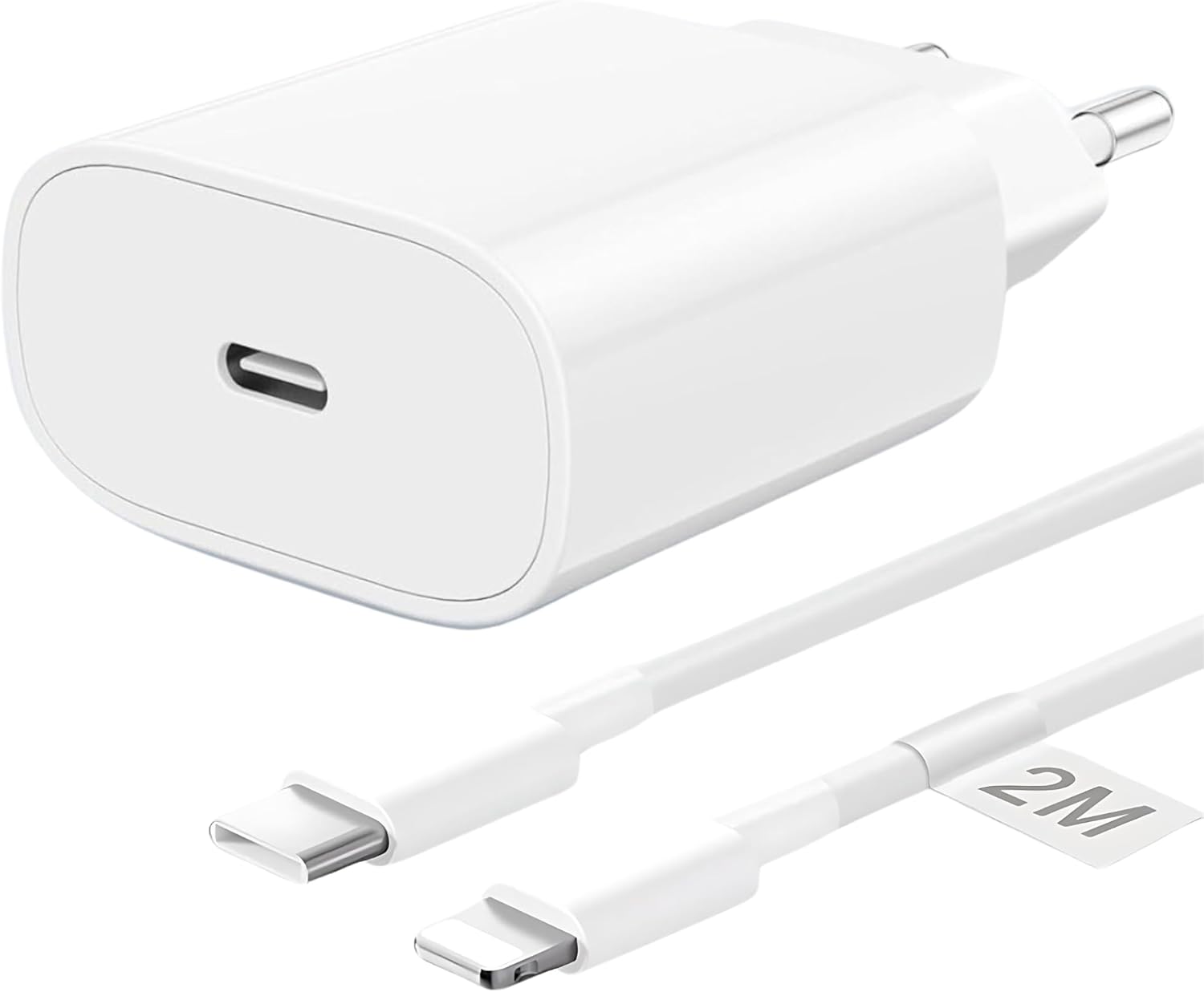 20W Schnell Ladegerät USB C + 2m Lightning Ladekabel für iPhone 11 12 13 14