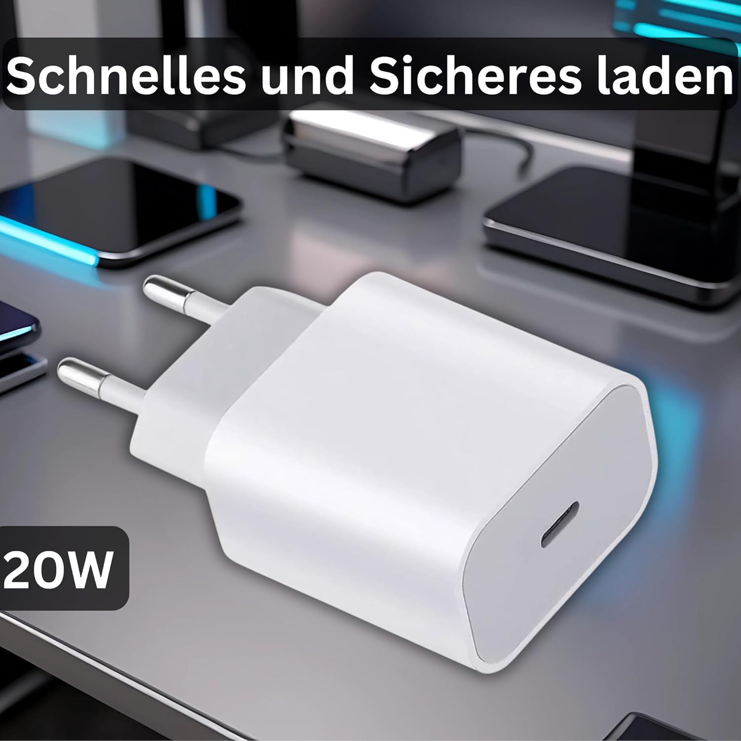 Ladekabel 20W Schnellladegerät USB C für iPhone 11 12 13 14 Adapter