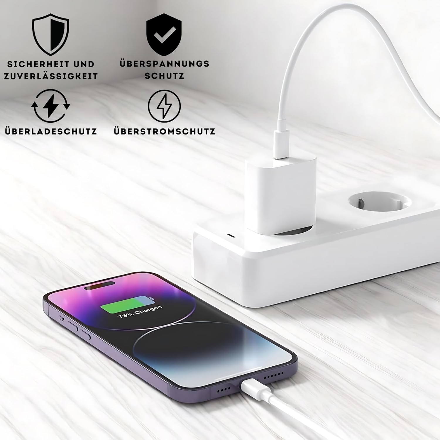 Ladekabel 20W Schnellladegerät USB C für iPhone 11 12 13 14 Adapter