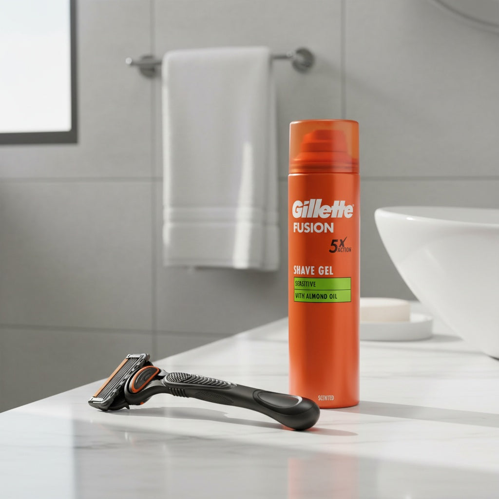 RASIERKLINGEN FÜR GILLETTE FUSION 5 PROGLIDE ERSATZ KLINGEN + GRIFF + SCHAUM SET