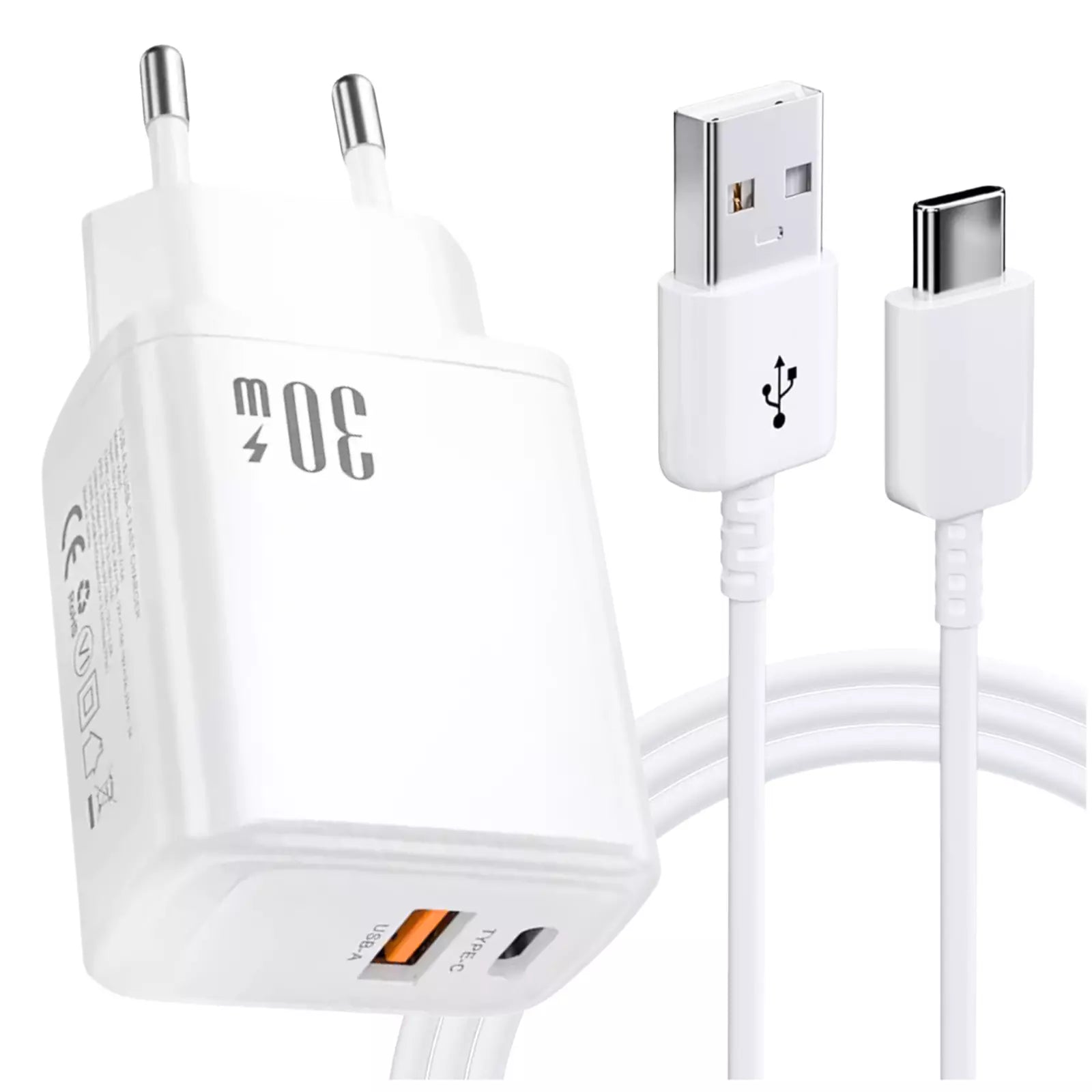 30W Ladegerät 60W Schnellladekabel für iPhone 15/Plus/Pro/Pro Max USB C Adapter