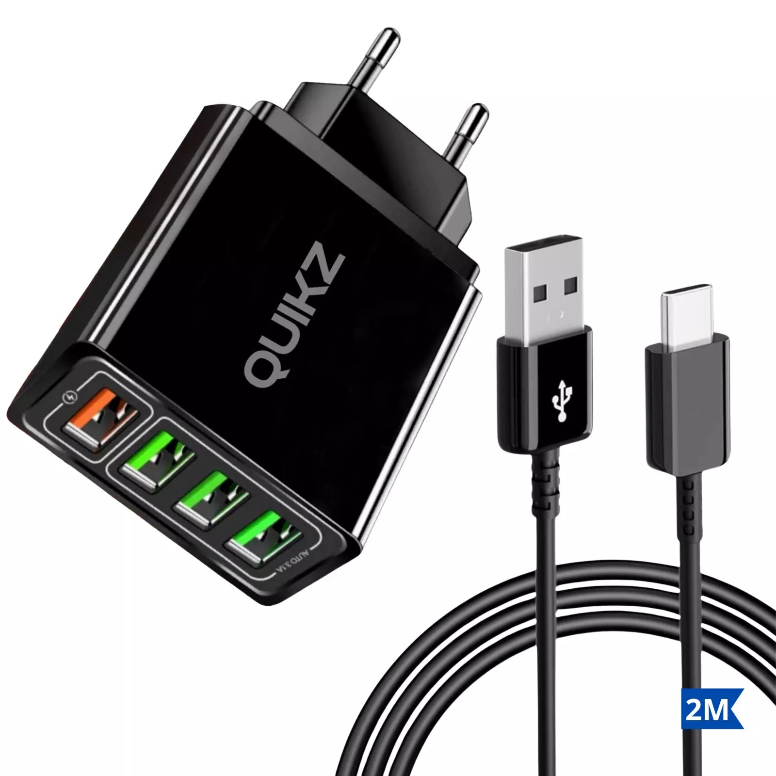 Schnell Ladegerät Stecker 4x USB Port 5V-3A Netzteil Adapter Für Handy Tablet